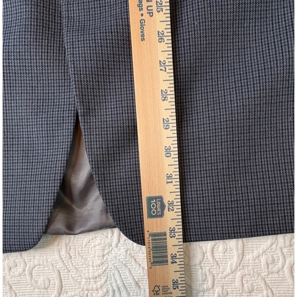L Ralph Lauren VTG Herringbone Tweed Wool Blk/white Blazer Sport Coat Men 44XL - Picture 10 of 13